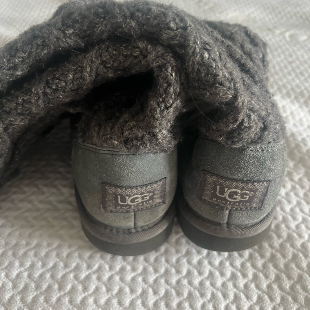 UGG Gray Slippers with Plush Lining